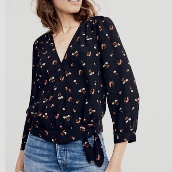 Madewell Tops - MADEWELL Wrap Floral Top